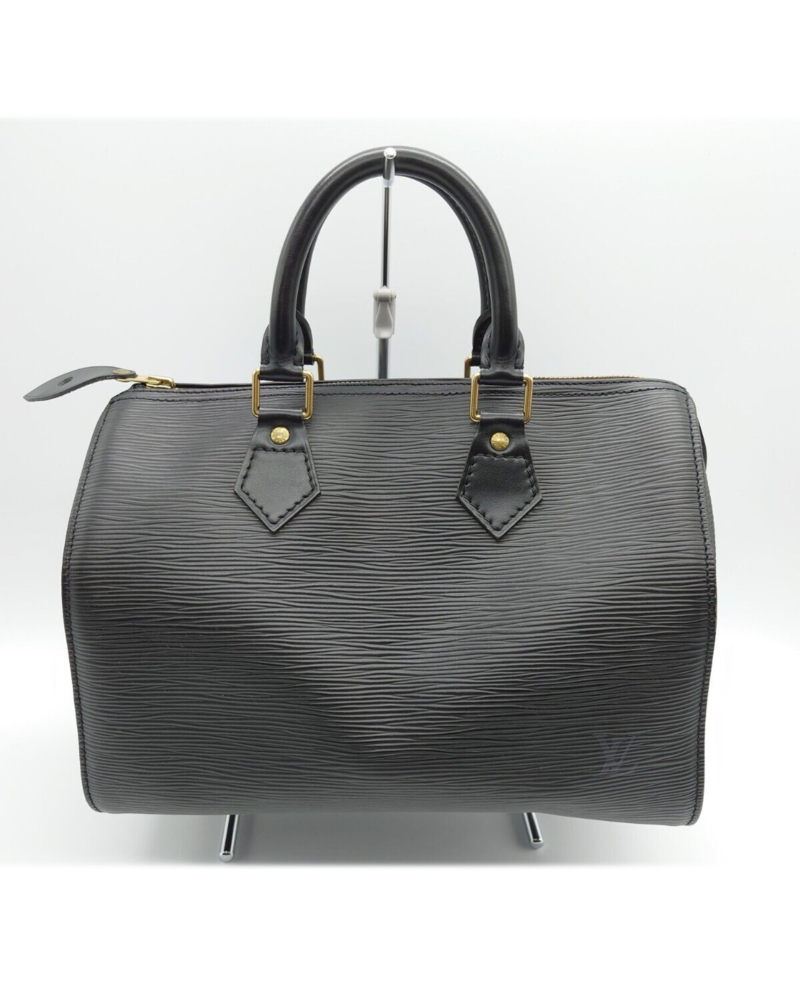 Louis Vuitton Speedy 25 Handbag Boston Bag Epi Black Leather M59032 - Image 3